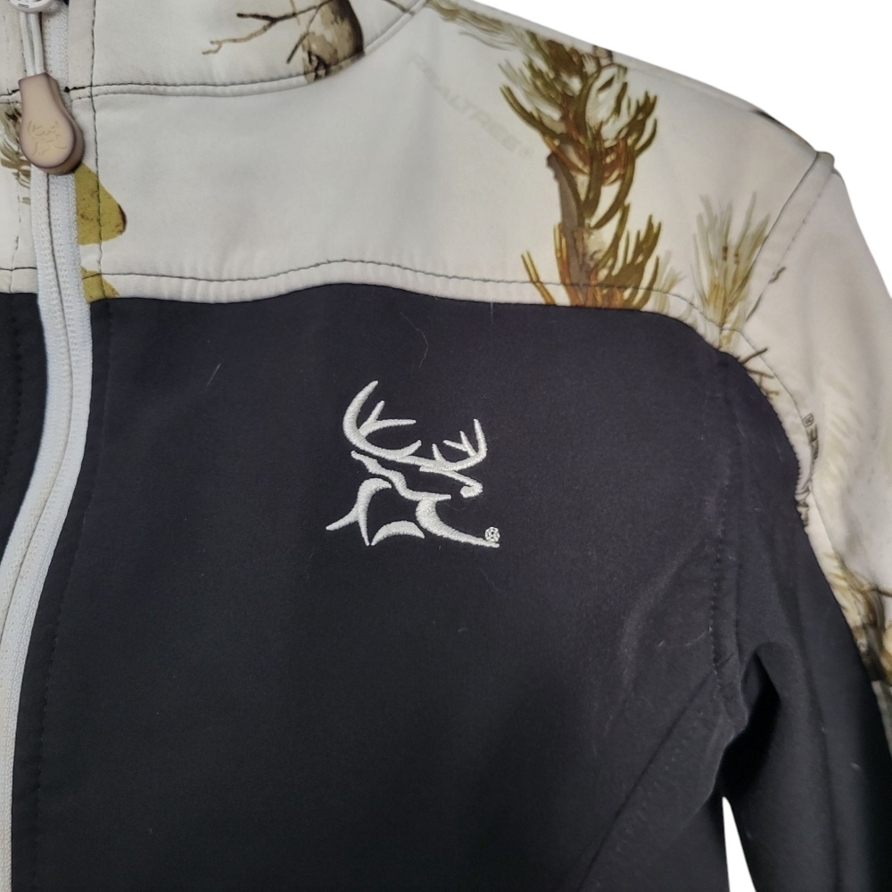 Bushmaster Womens Black And Camouflage Real Tree Full Zip Jacket Size-Medium - Picture 3 of 9